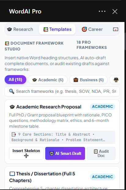 28 Document Frameworks Studio